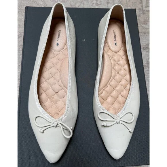 Birdies "The Goldfinch" Flats – Ecru, Pointed Toe - Picture 2 of 8